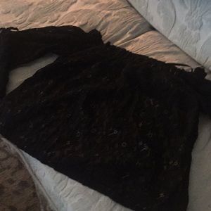 JOA off shoulder top medium black